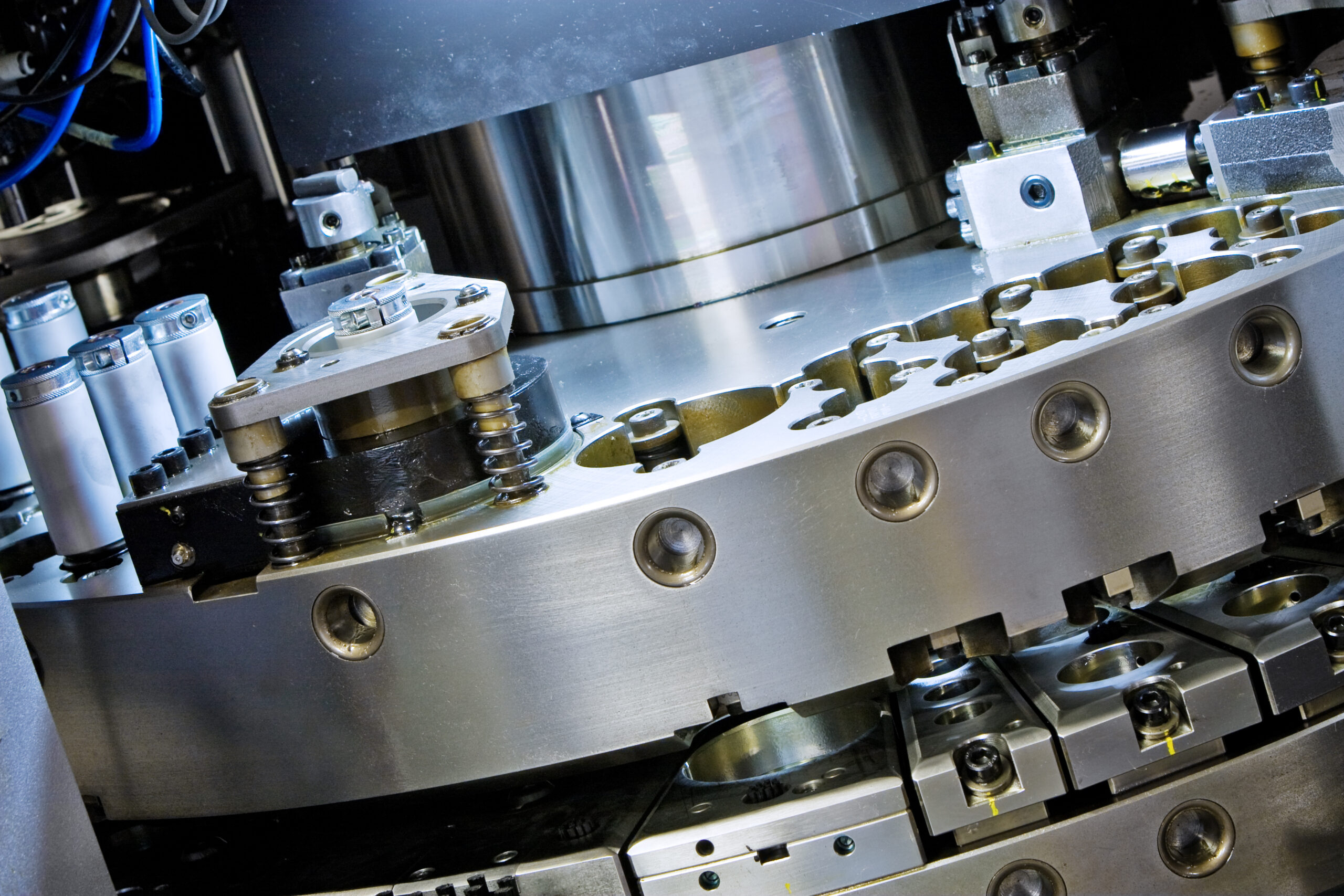Opened aluminum alloy die casting mold showing tooling development and mold manufacturing capability
