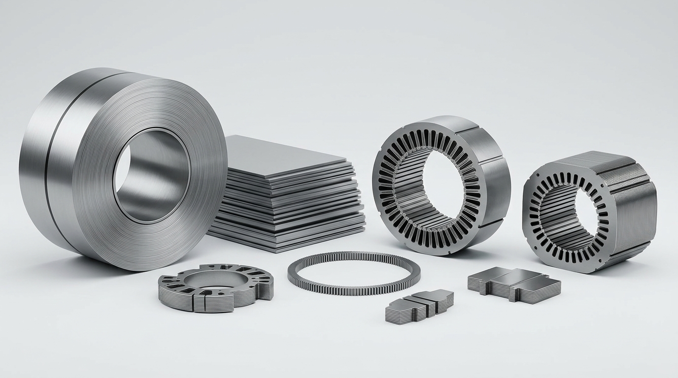 20JNEH1500 and 20JNEH1200 silicon steel coil with precision stamped laminations for high-speed motor cores