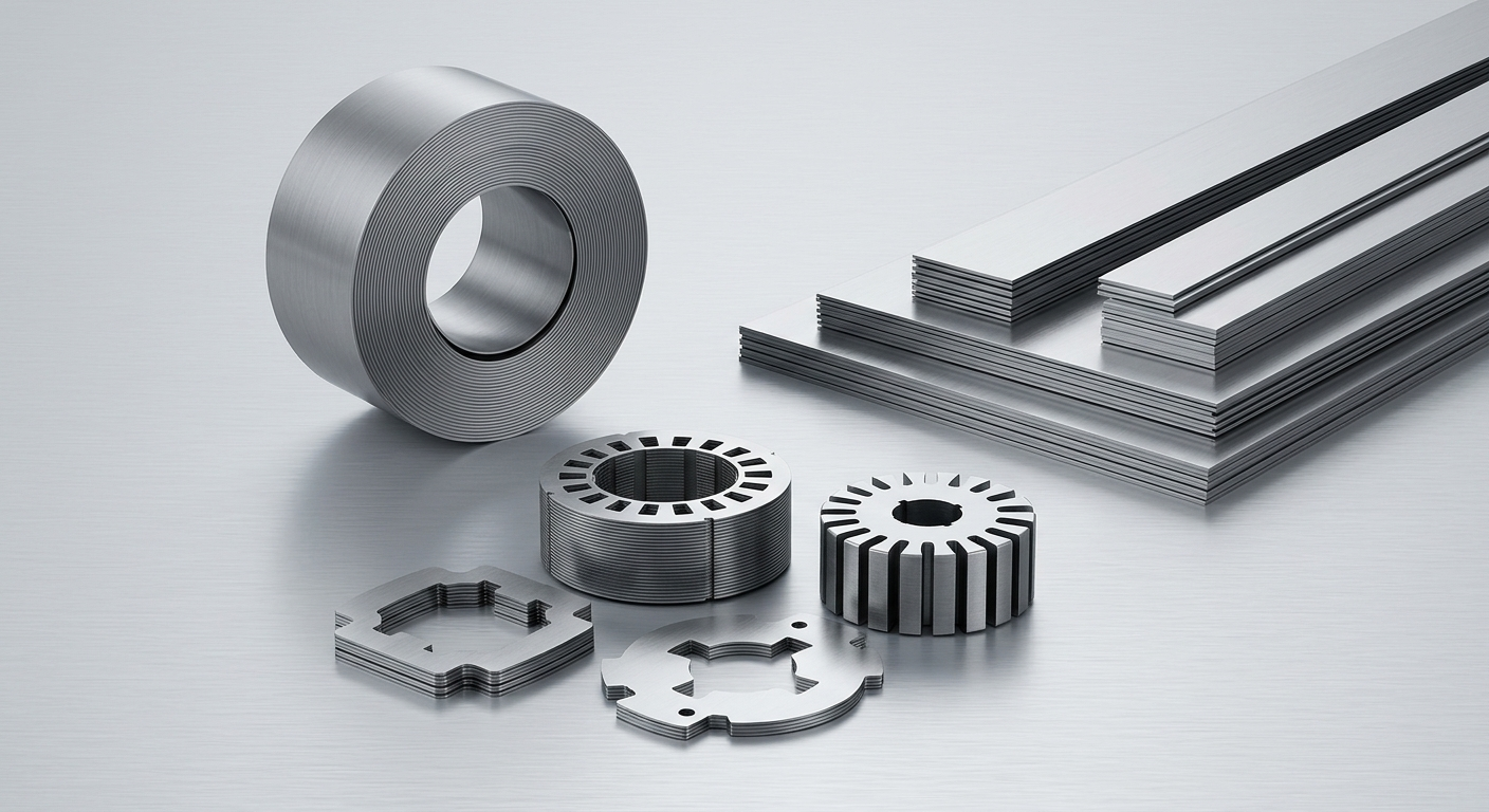35W300 silicon steel coil with precision stamped stator and rotor laminations for high-efficiency motor cores