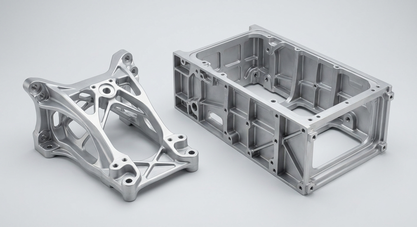 Aerospace aluminum alloy die casting parts for lightweight structural and mounting applications