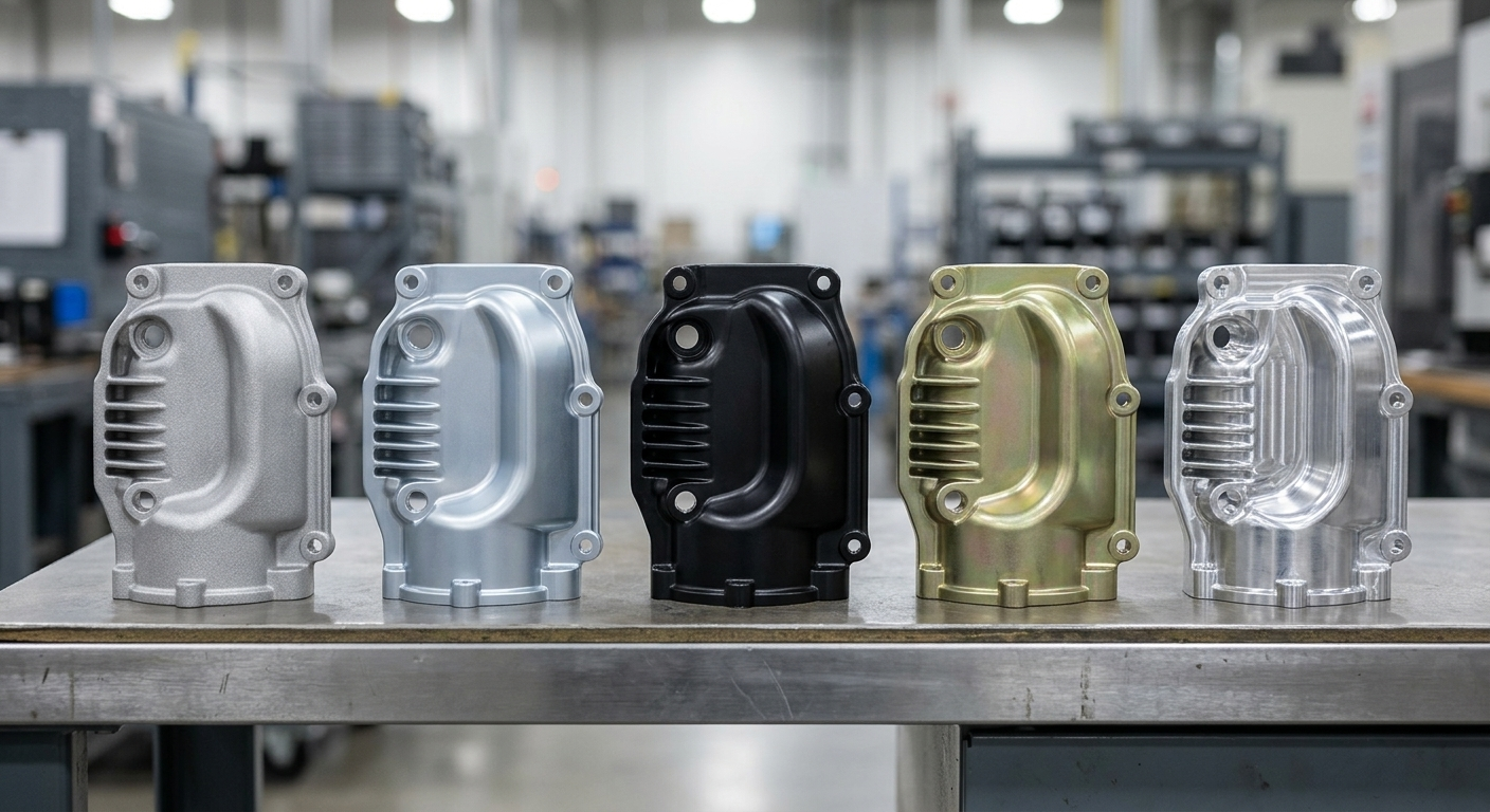 Aluminum alloy die casting parts with different surface treatment finishes for OEM applications