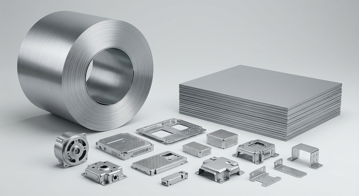 Anti-fingerprint galvanized steel coil, sheets, and stamped metal parts for visible cover plates, housings, and precision hardware