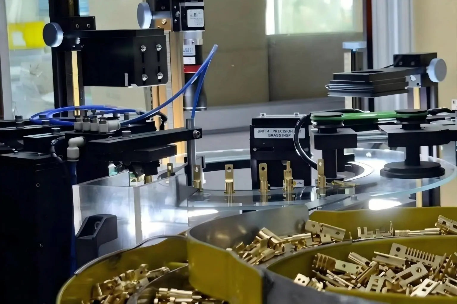 CCD inspection system for brass terminal components on a modern manufacturing line