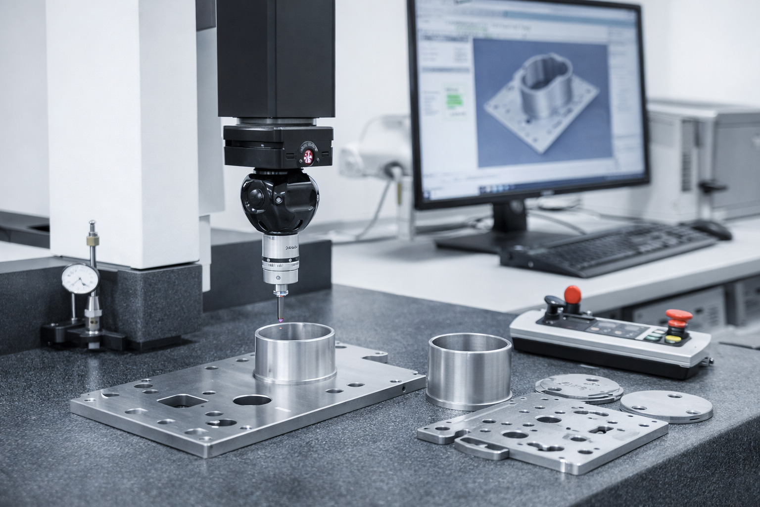 CMM inspection and quality verification for aluminum stamping parts under IATF 16949 quality control