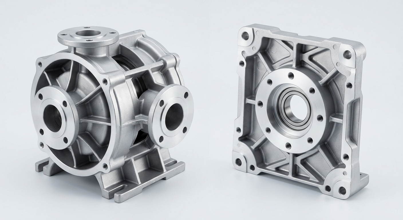 Industrial equipment aluminum alloy die casting parts for pump, valve, and machinery applications