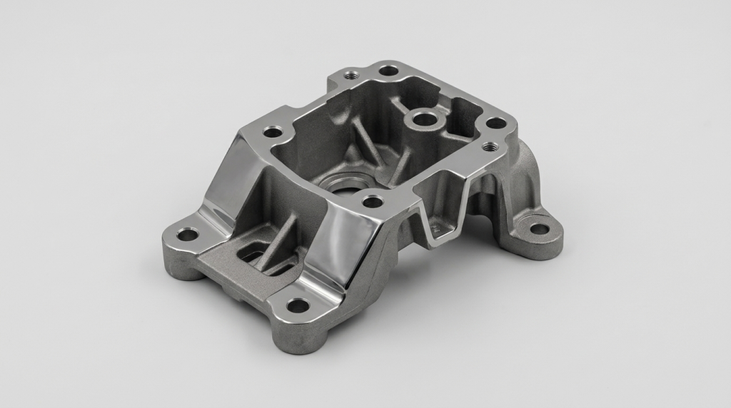 Zinc die casting part with mechanical polishing and sandblasting finishes for enhanced appearance and functionality