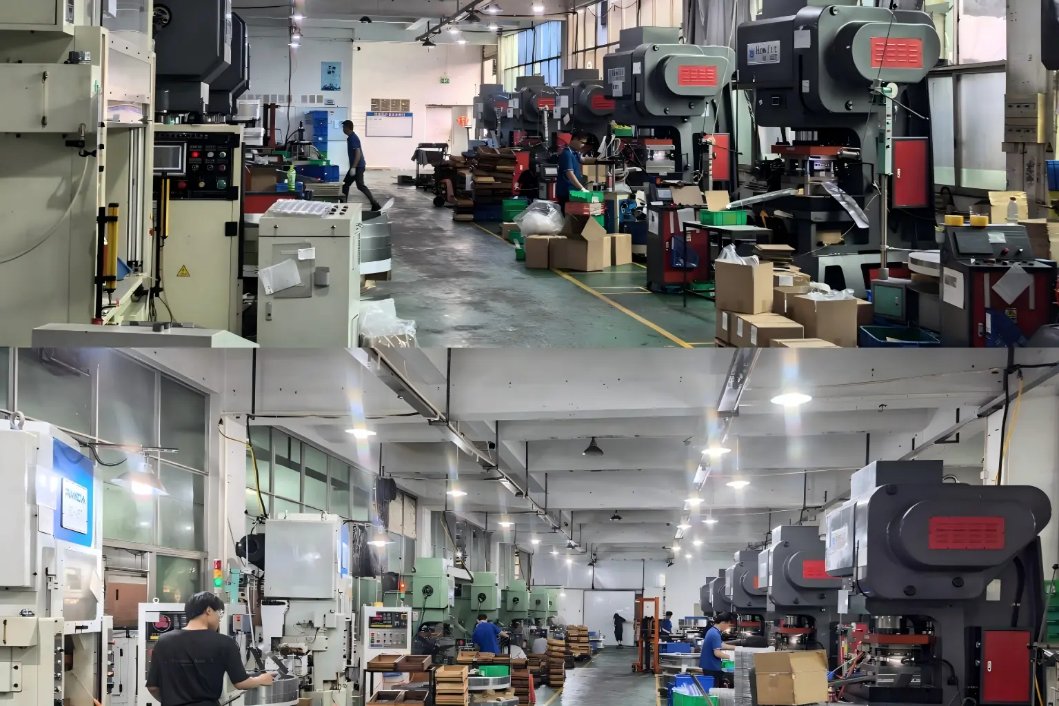 Precision manufacturing floor with advanced machinery for high-quality production