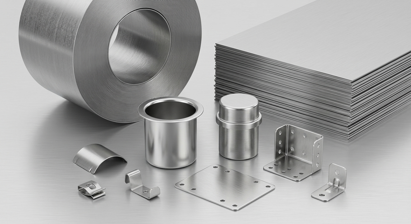 SUS304 stainless steel coil, sheets, deep drawn shell, housing, cover plate, bracket, and general stamping parts