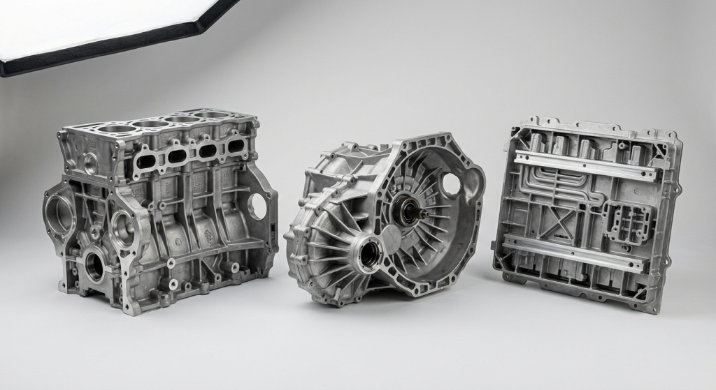 Automotive high pressure die casting parts for engine and EV systems Title: Automotive HPDC Parts