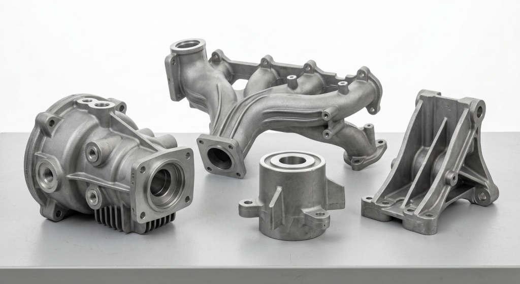 Railway and marine low pressure die casting aluminum components including braking housings propeller hubs and engine manifold parts